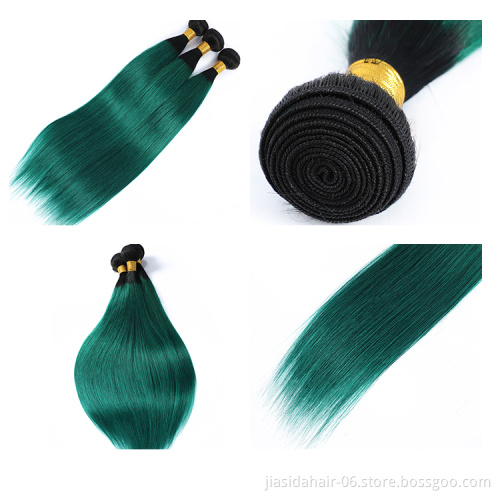 Vendors Dark/Light/Mixed T1BGreen Ombre Color Bundles Unprocessed Mink Virgin Brazilian Human Hair Extension Bundles